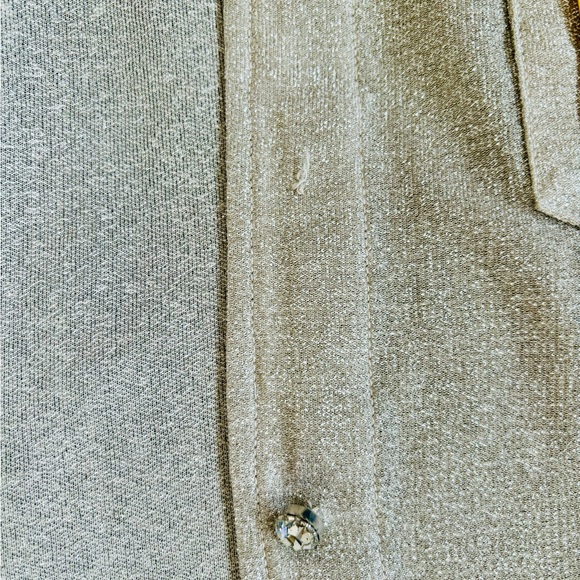 Vintage Silver and Black Metallic Sparkle Glitter Country Western Shirt XS Small - Picture 5 of 8